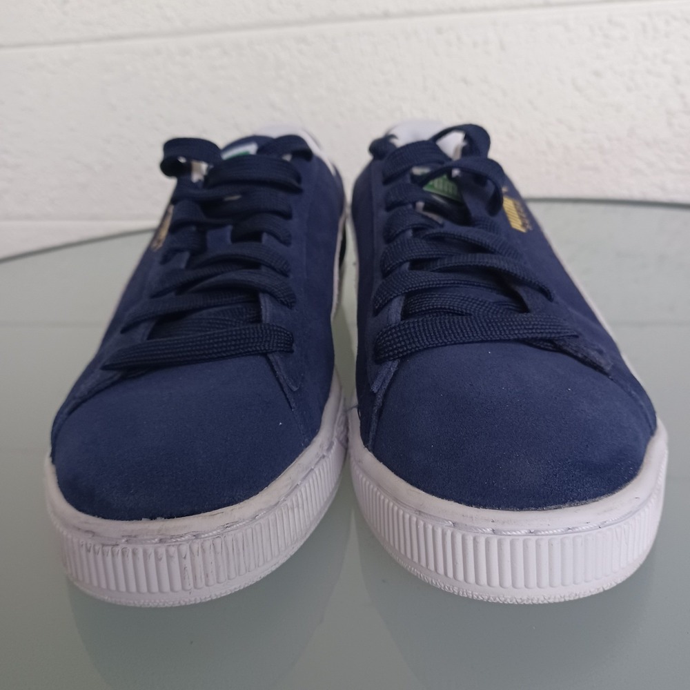 Puma Suede Classic Navy Blue White Gold Sneakers 374915-04 Men 9 Low Top Trainer - Picture 6 of 9